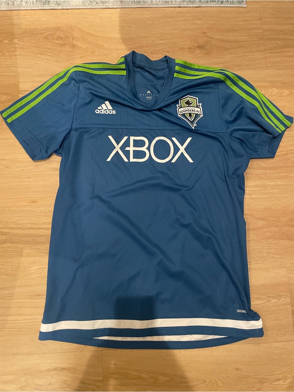 Seattle Sounders Adidas Jersey Men’s Large Blue/ Green MLS Adizero Climacool